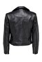 Black Biker Leather Jacket 15232135 - 7