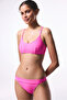 Pink Plain Removable Covered Bikini Top - 4