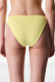 Yellow Minimal Mid-Waist Bikini Bottom - 2