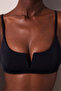 Basic V Black Bikini Top