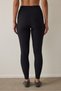 Black High Waist Recovery Cut Out Detailed Ribbed Leggings - 2