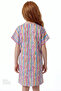 Girl's Ribbon Trim Ribbon Patterned Pompom Kaftan - 2