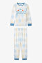 Off-White Boy's Juggling Baklava Patterned Pajama Set