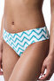 Biana Green Zigzag Pattern Hipster Bikini Bottom