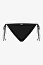 Black Tie-Up Low Waist Bikini Bottom - 6