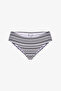 Ringel Striped Textured Mid-Waist Bikini Bottom - 4