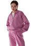 Pink Polo Collar Modal Sweatshirt - 2