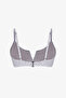 Point Polka Dot Patterned Textured V-Neck Bikini Top - 6