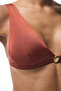 Orange Braga Deep V Bikini Top - 4