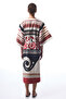 Ethnic Patterned Shay Long Kimono - 2