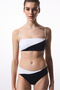 Black and White Gina Strapless Bikini Top - 6