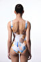 Misty Ethnic Pattern Corseted Gathering Underwire Swimsuit - 4