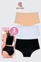 3-piece high waist 3 color women's panties - 5