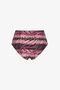 Cesira Drawstring Closure Zebra Patterned Glittery Mid-Waist Bikini Bottom - 6