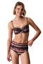 Cesira Pink Beauty Form Zebra Patterned Glitter Bikini Top - 6