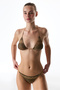 Destini Side Zebra Patterned Glittery Mid-Waist Bikini Bottom - 3