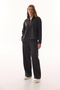 Anthracite Half-Zip Striped Polo Collar Sweatshirt - 5