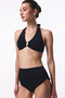 Black New Boxer High Waist Bikini Bottom - 3
