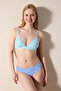 Drip Triangle Fit Textured Multicolor Bikini Top - 5
