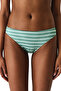 Maela Striped Textured Mid-Waist Bikini Bottom