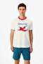 Men's Spicy Life Vegetable Patterned Short Sleeve Shorts Pajama Set