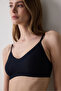 Zerogram - Ribbed Light Invisible Black Wire-Free Bra - 5