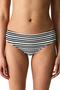 Ringel Striped Textured Mid-Waist Bikini Bottom