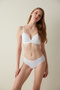 Easy Cotton Trim White Hipster Panties - 2