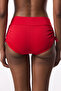 Red New Boxer High Waist Bikini Bottom - 3
