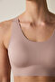 Traceless Light Brown Medium Support Zero Feel Bra Sports Bra - 4