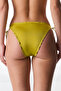 Green Emilia Ruffled Glitter Mid-Waist Bikini Bottom - 2