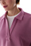 Pink Polo Collar Modal Sweatshirt - 4