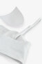 White Ava Strapless Textured Bikini Top - 6