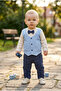 Baby Boy Suit with Bow Tie and Vest Look - 4