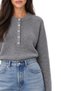 Mixray Women's Crew Neck Buttoned Sweater - 4