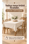 Pearl Velvet Textured Navy Blue Tablecloth (Napkins Not Included) - 8