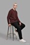 100% Cotton Boxy Fit Button Placket Crew Neck Waffle Long Sleeve Sweatshirt H4885Ax26Au - 8