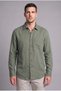 100% Linen Regular Fit Long Sleeve Single Pocket Shirt I7992Ax26Sm - 2