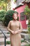 Knitwear Dress with Hair Braid Stripe - 4