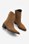 Women's Pointed-Toe Cowboy Western Boots with Seam Detail Vildo Tan Suede - 2