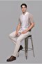Standard Fit Polo Neck Half Zip Knitwear Short Sleeve T-Shirt E5438Ax25Sm - 5