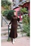 Knitwear Dress with Hair Braid Stripe