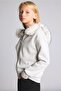 Furry Hooded Basic Zippered Cardigan Sweatshirt for Girls I6883A826Au - 3