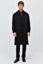 Men's Classic Long Coat with Side Pockets