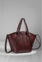 Women's Bordeaux Zip Lined Hand and Shoulder Bag