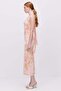 Women's Rope Strap Neck Detailed Patterned Midi Dress - 4