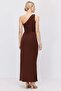 Women's One-Shoulder Slit Dress with Accessories - 6