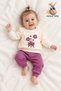 Baby Girl Floral Embroidered 2-Piece Set with Ruffle Detail, Seasonal Baby Set