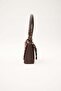 Women's Mini Shoulder Bag with Scarf Detail - 3
