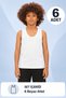 Economical Boys' Cotton Undershirts 6-Pack - White